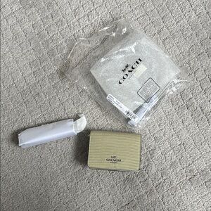 NWT Coach Pale Green Mini Wallet